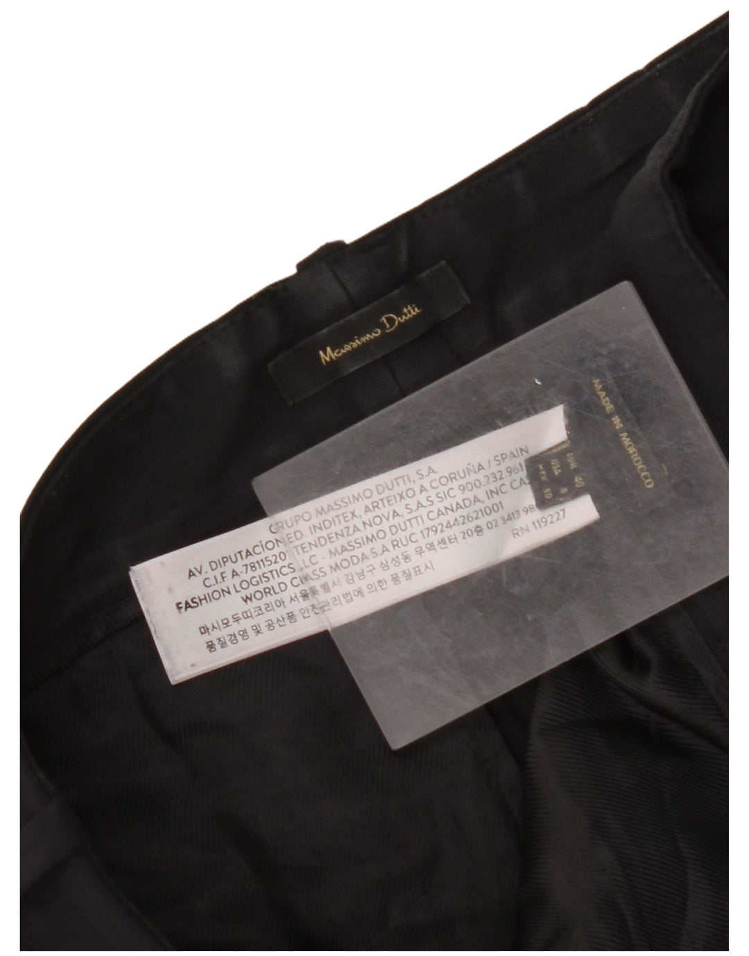 Pantaloni da abito dritti da donna MASSIMO DUTTI EU 40 Medio W30 L27 Nero