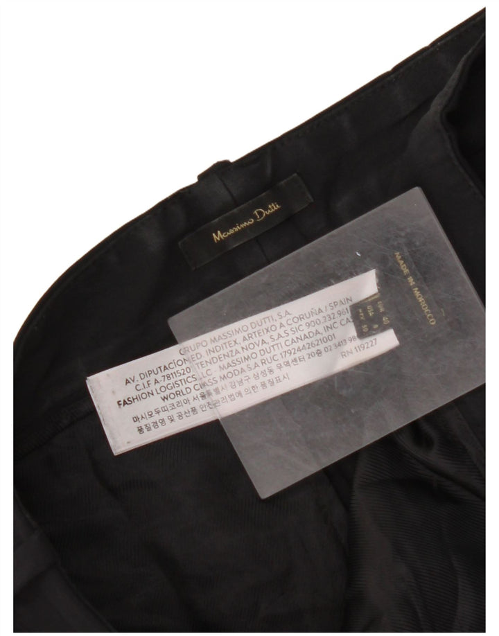 Pantaloni da abito dritti da donna MASSIMO DUTTI EU 40 Medio W30 L27 Nero