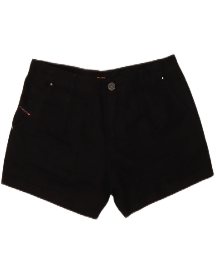DIESEL Womens Chino Shorts W27 Small Black Cotton
