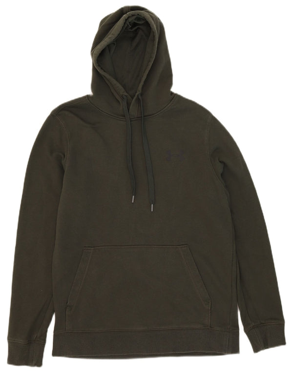 Felpa con cappuccio da uomo Under Armour Cold Gear piccola in cotone verde