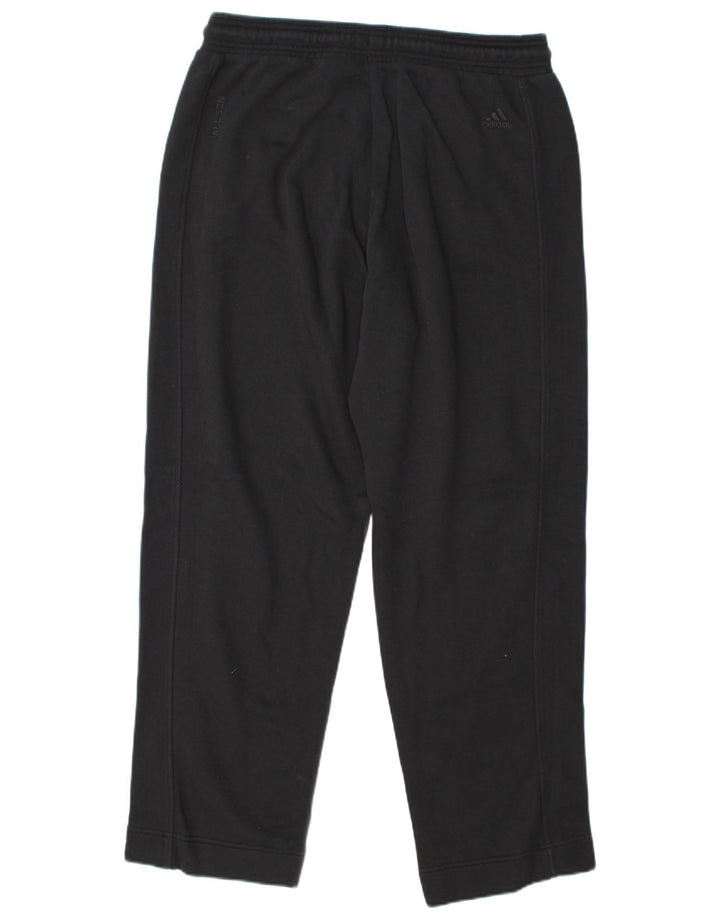 ADIDAS Womens Tracksuit Trousers UK 12/14 Medium Black Cotton