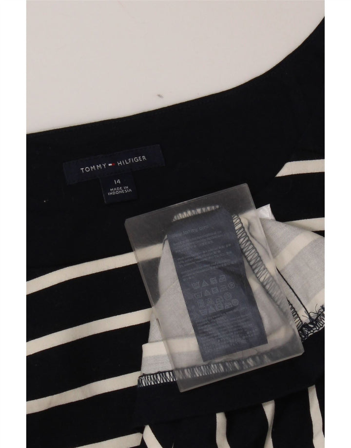 Abito a trapezio da donna Tommy Hilfiger US 14 XL Blu navy a righe nautiche