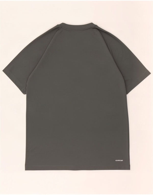 Adidas Mens Aeroready T-Shirt Top Medium Grey Polyester