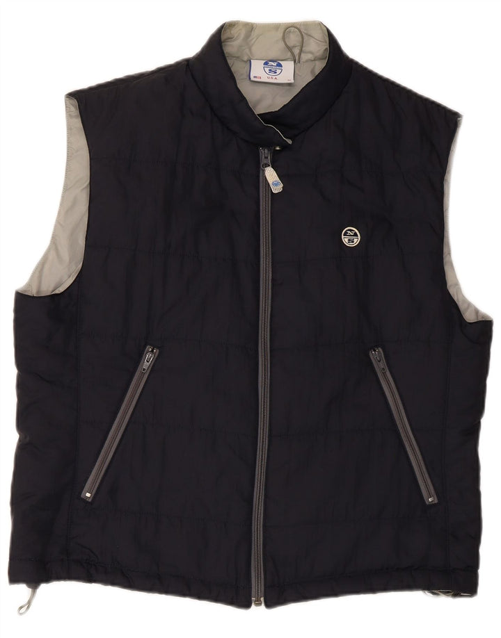 Gilet imbottito da uomo North Sails UK 38 medio blu navy in poliammide