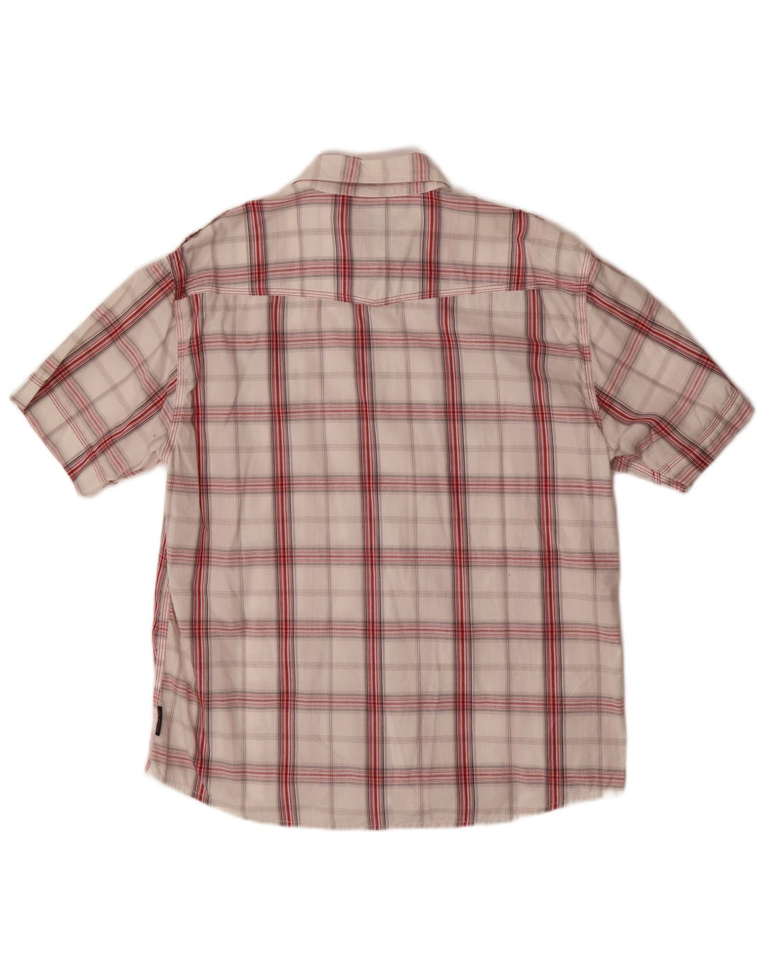 Camicia a maniche corte grafica da uomo Blend XL in cotone a quadri rossi