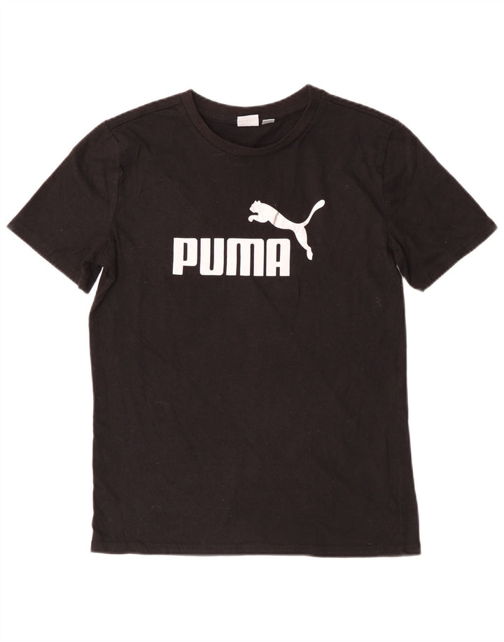 T-shirt grafica Puma da ragazzo, 14-15 anni, grande, in cotone nero