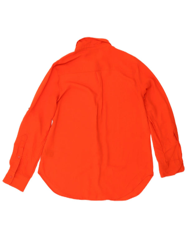 Mossimo Camicia da donna Camicetta UK 14 Poliestere rosso medio