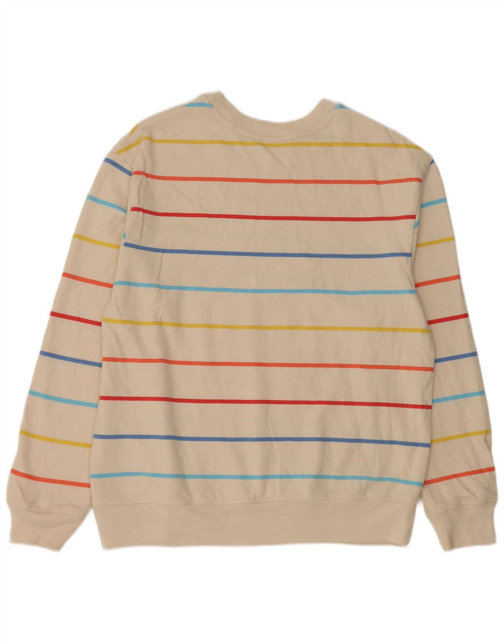 Felpa da donna Marks & Spencer Jumper UK 14 Medium Off White Striped