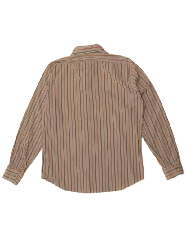 Camicia Trussardi Uomo Cotone Rigato Beige Medio