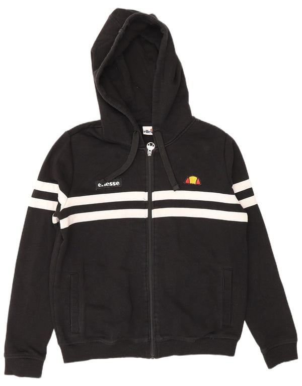 Maglione con cappuccio e zip oversize da donna Ellesse UK 10 Small Black Striped
