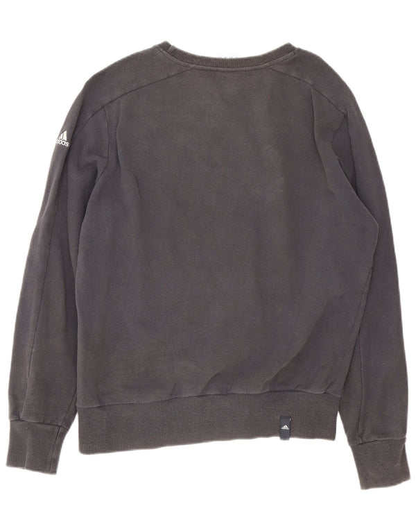 Felpa grafica da uomo Adidas Maglione UK 38/40 Cotone grigio medio