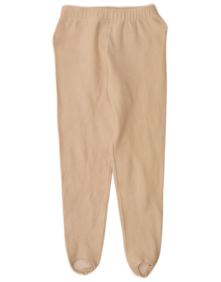 Leggings con staffa da donna American Place UK 12 Cotone bianco sporco medio