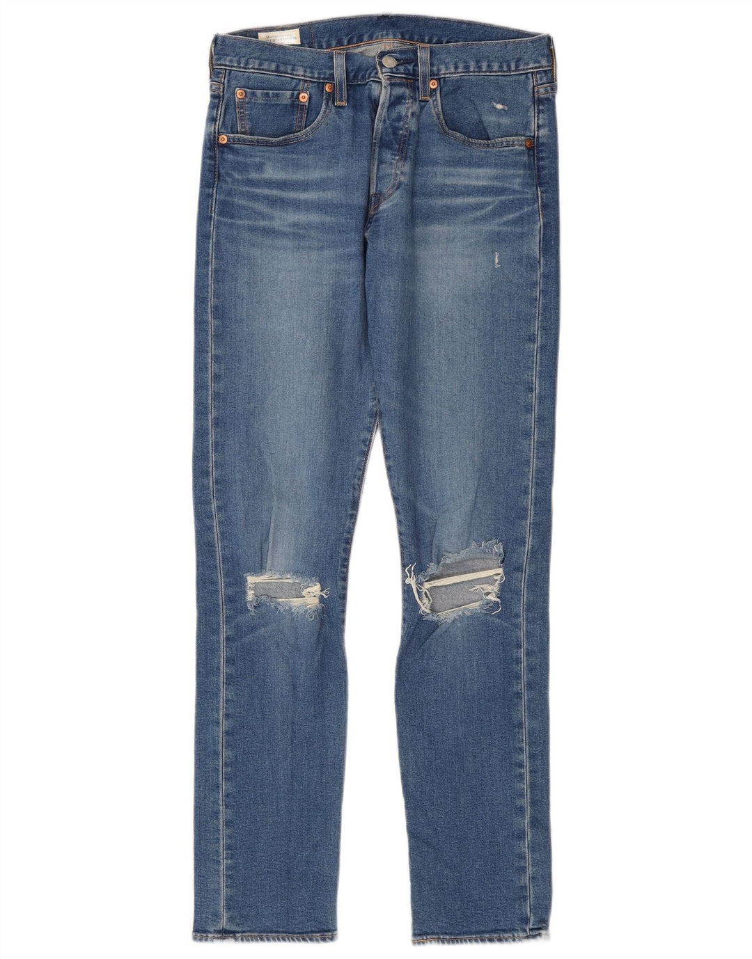 Levi's Uomo 501 Jeans dritti invecchiati W28 L32 Cotone blu