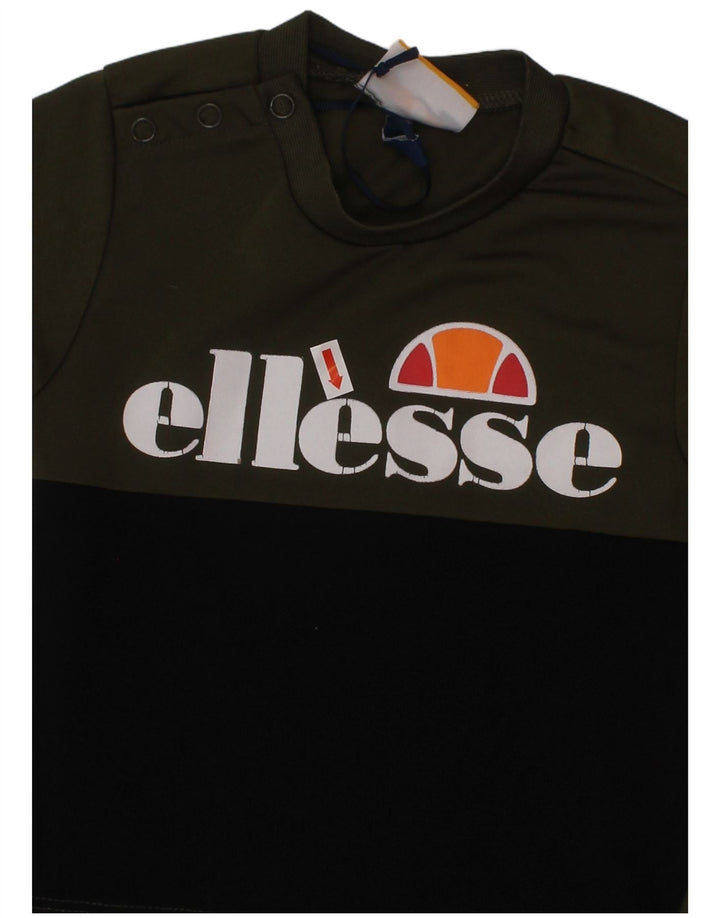 ELLESSE T-shirt grafica per neonato da 6-9 mesi color kaki