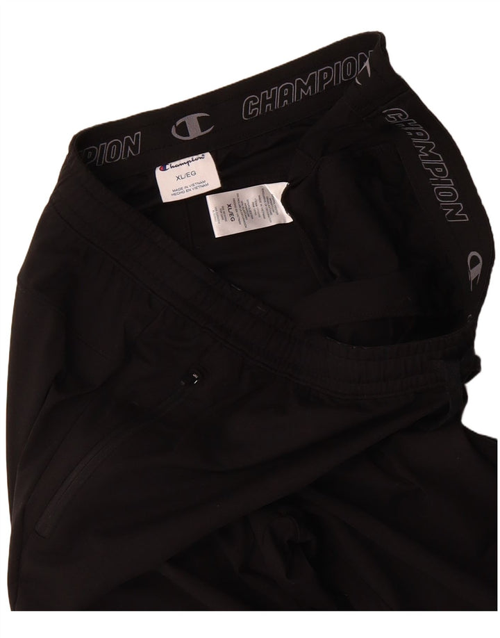 CHAMPION Mens Tracksuit Trousers XL  Black Polyester