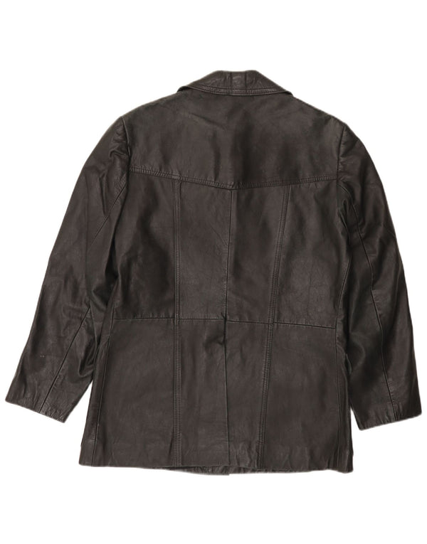 Giacca in pelle da uomo VINTAGE UK 38 media nera