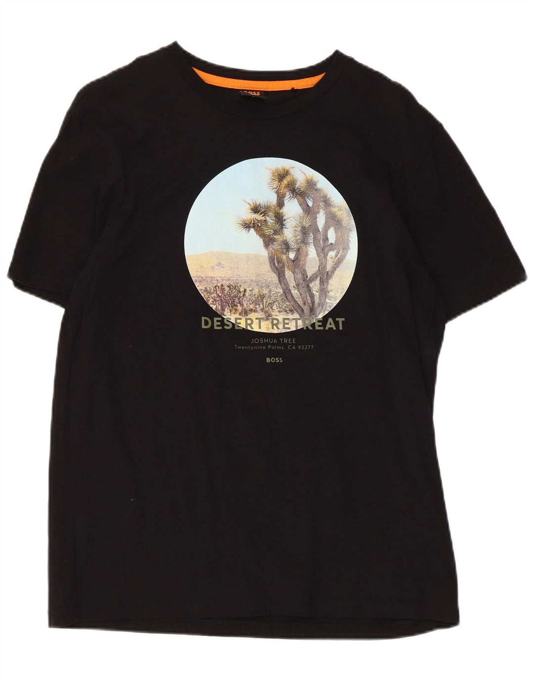 T-shirt grafica da uomo Hugo Boss Top in cotone nero medio