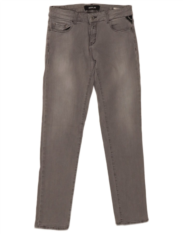 REPLAY Jeans slim da donna W28 L30 cotone grigio