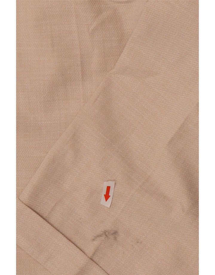 Pantaloni chino affusolati da uomo Marks & Spencer W36 L30 poliestere beige