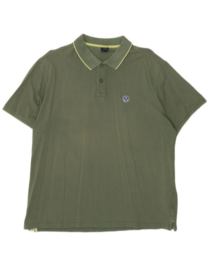Polo da uomo NORTH SAILS XL in cotone kaki