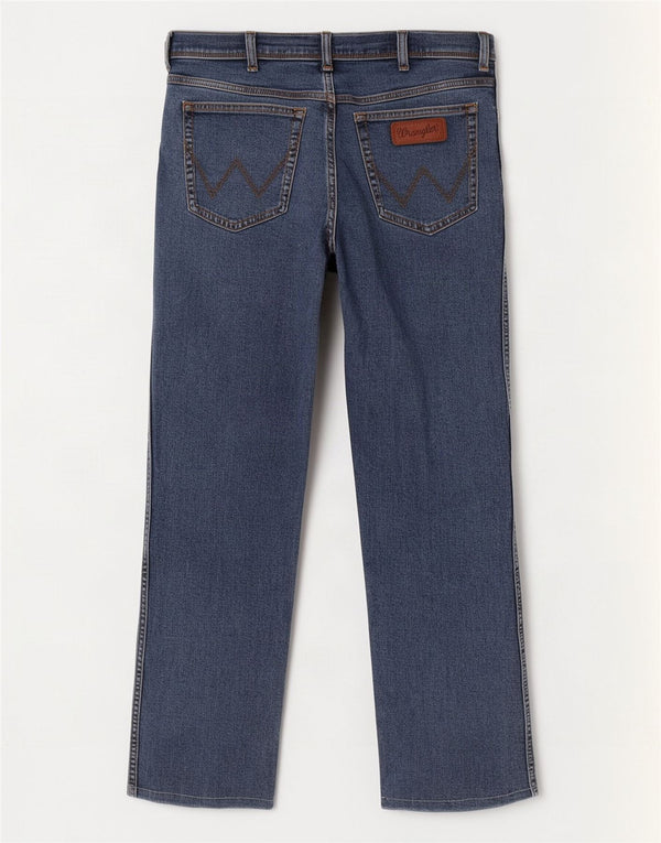 Jeans dritti da uomo Wrangler Texas W36 L29 cotone blu