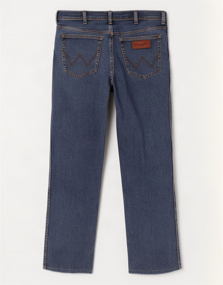 Jeans dritti da uomo Wrangler Texas W36 L29 cotone blu
