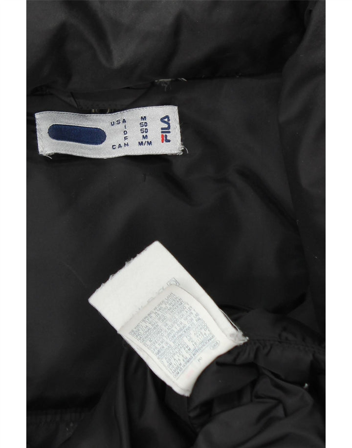 Giacca imbottita con cappuccio da uomo FILA UK 38 nylon nero medio