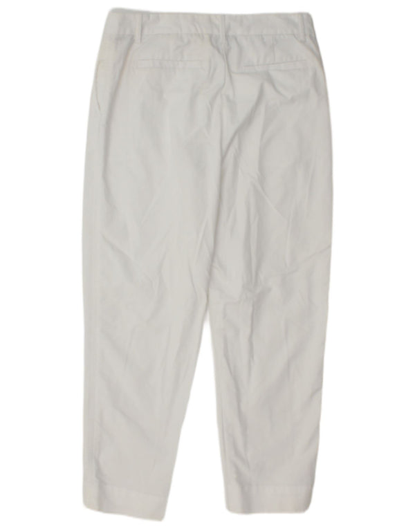 Pantaloni corti affusolati da donna Marks & Spencer UK 12 Medium W29 L25 Bianco
