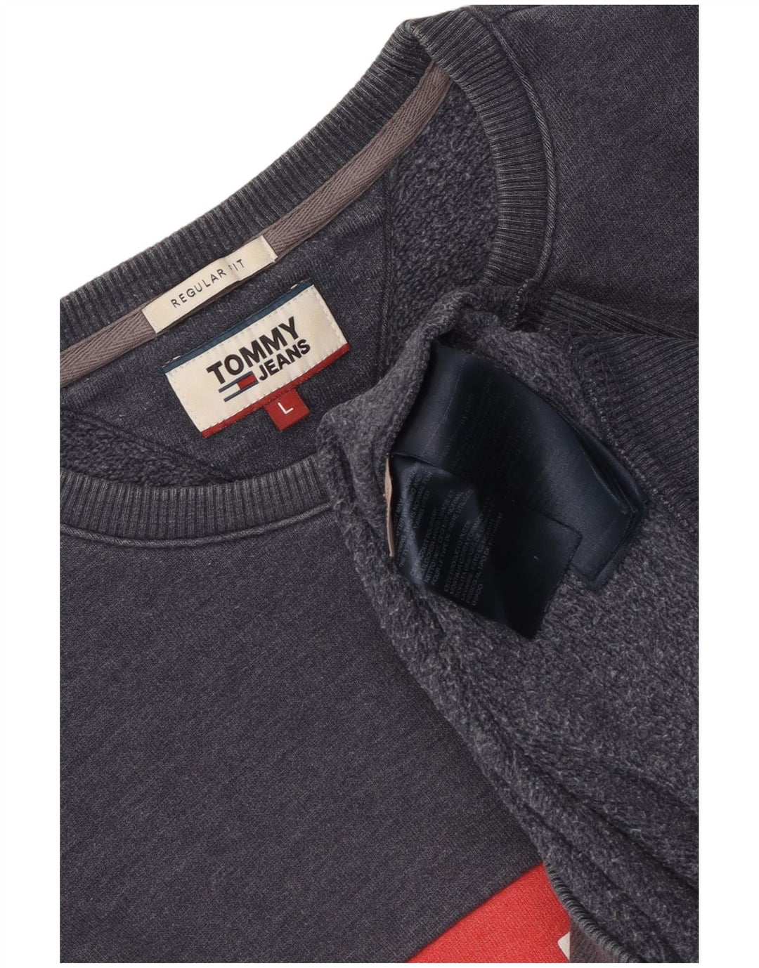Tommy Hilfiger Uomo Felpa Maglione Grande Blu Navy Colourblock