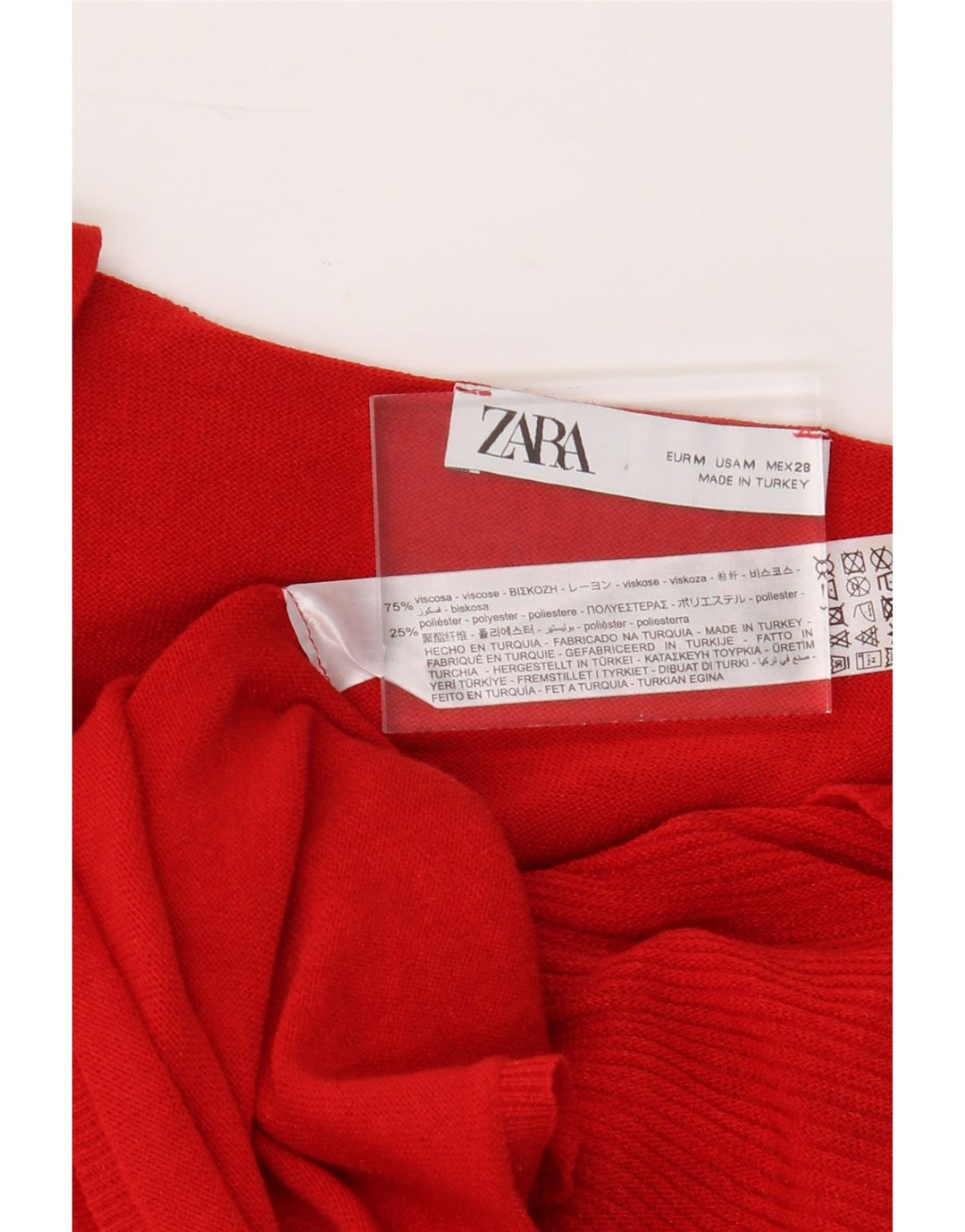 ZARA Womens Knit Slip Dress UK 12 Medium Red Viscose Vintage Zara and Second-Hand Zara from Messina Hembry 