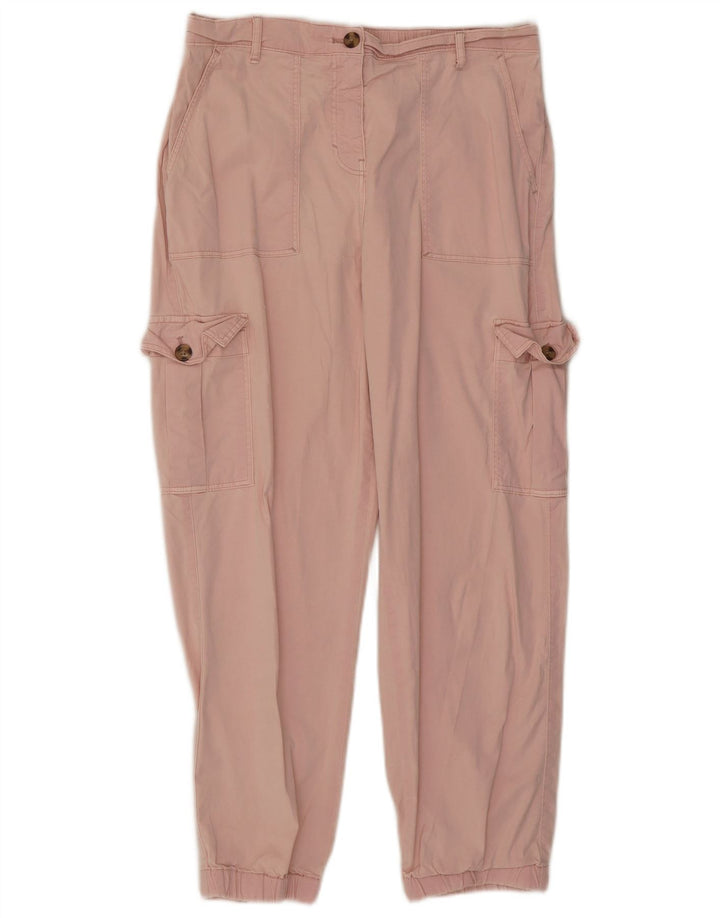 Pantaloni cargo corti Marks & Spencer da donna UK 12 medi W30 L26 Rosa