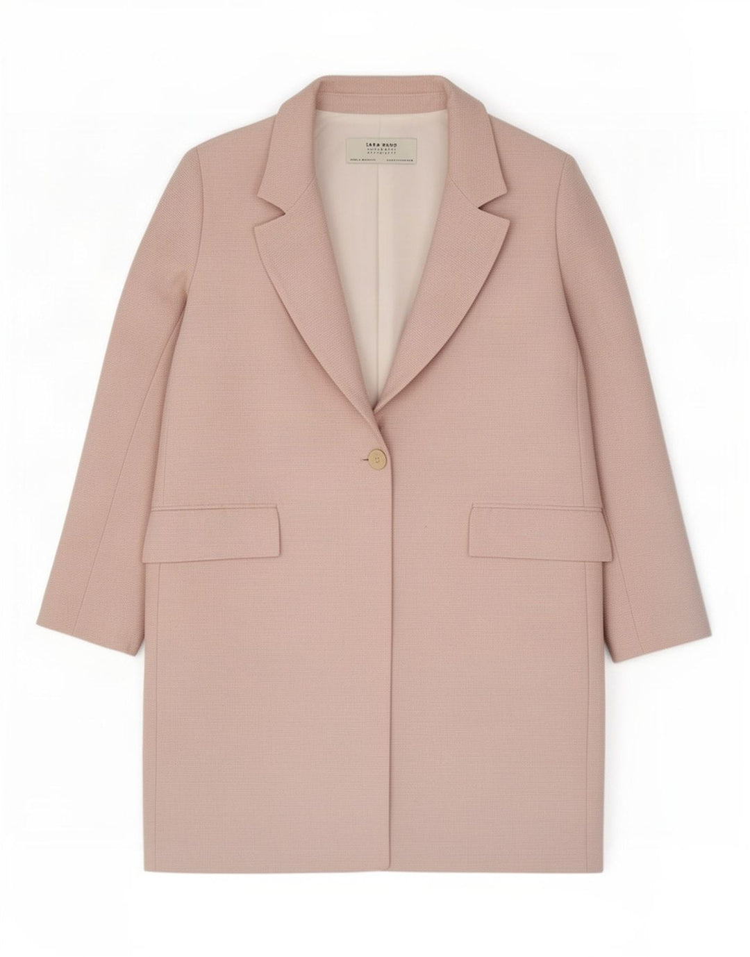 Soprabito oversize da donna Zara UK 10 piccolo poliestere rosa
