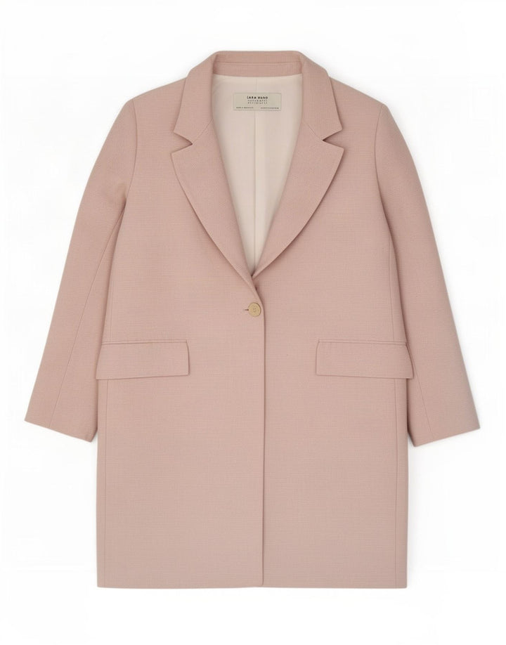 Soprabito oversize da donna Zara UK 10 piccolo poliestere rosa