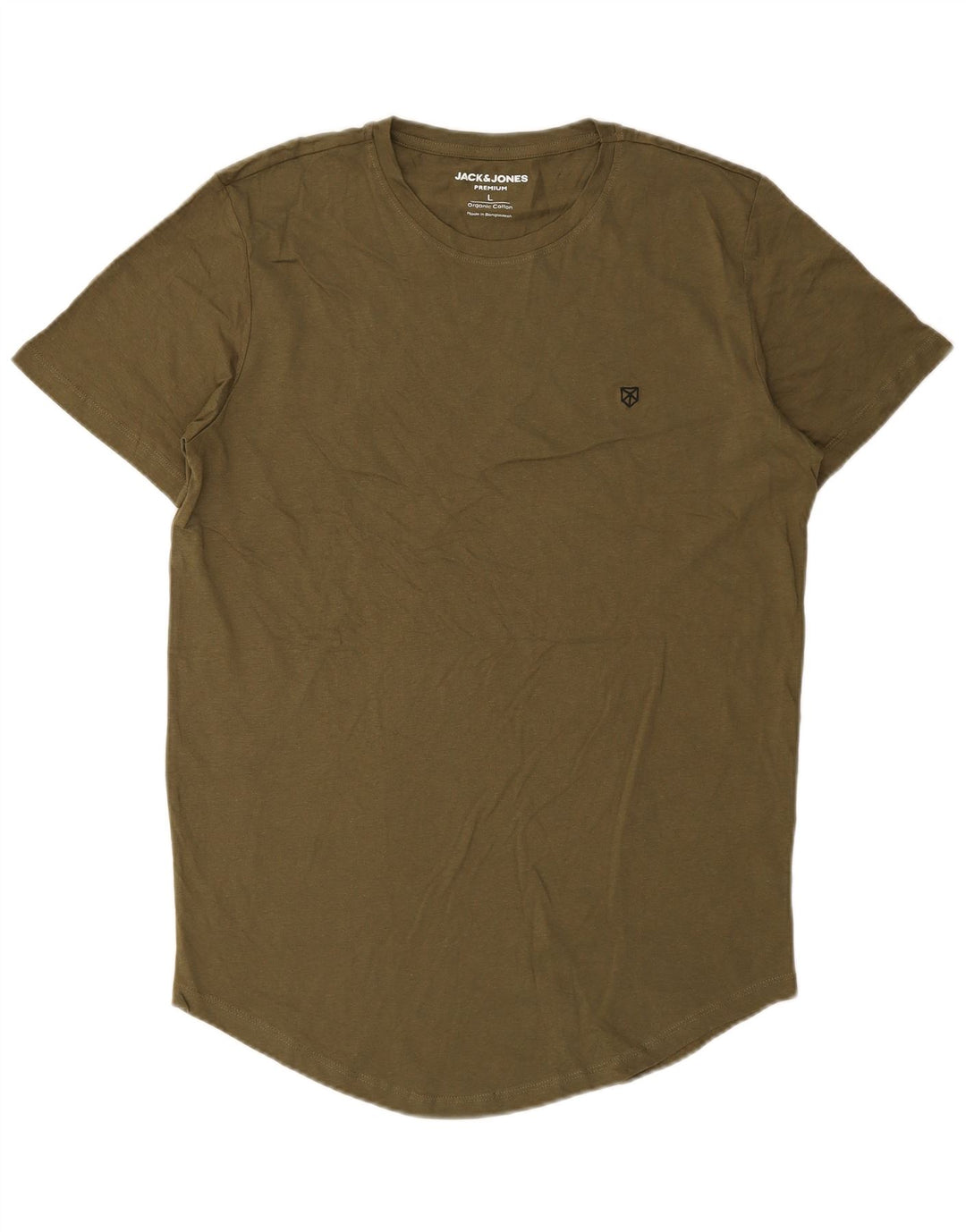 Jack & Jones T-shirt premium da uomo Top grande in cotone kaki