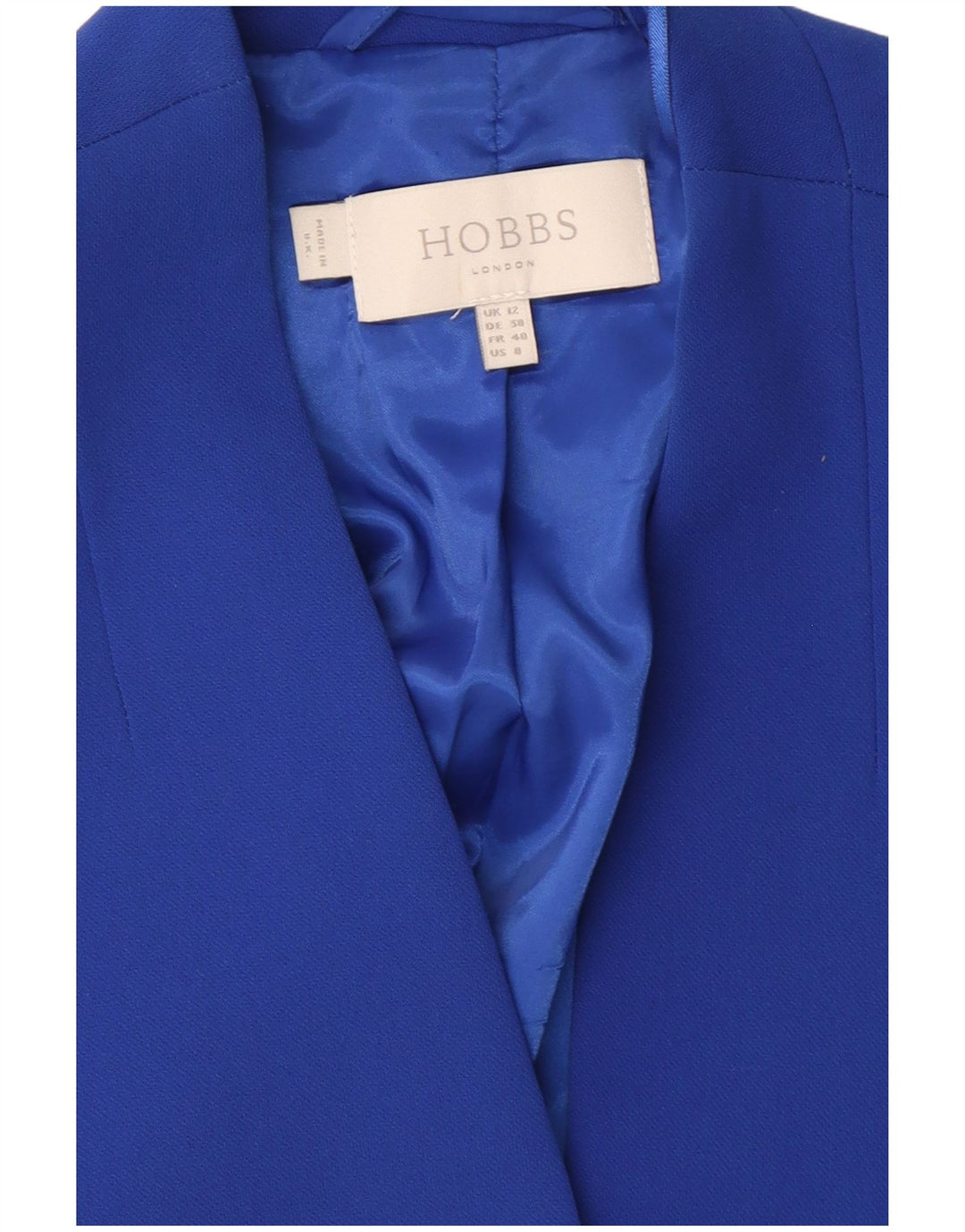 Giacca bolero da donna con maniche a 3/4 Hobbs UK 12 poliestere blu medio