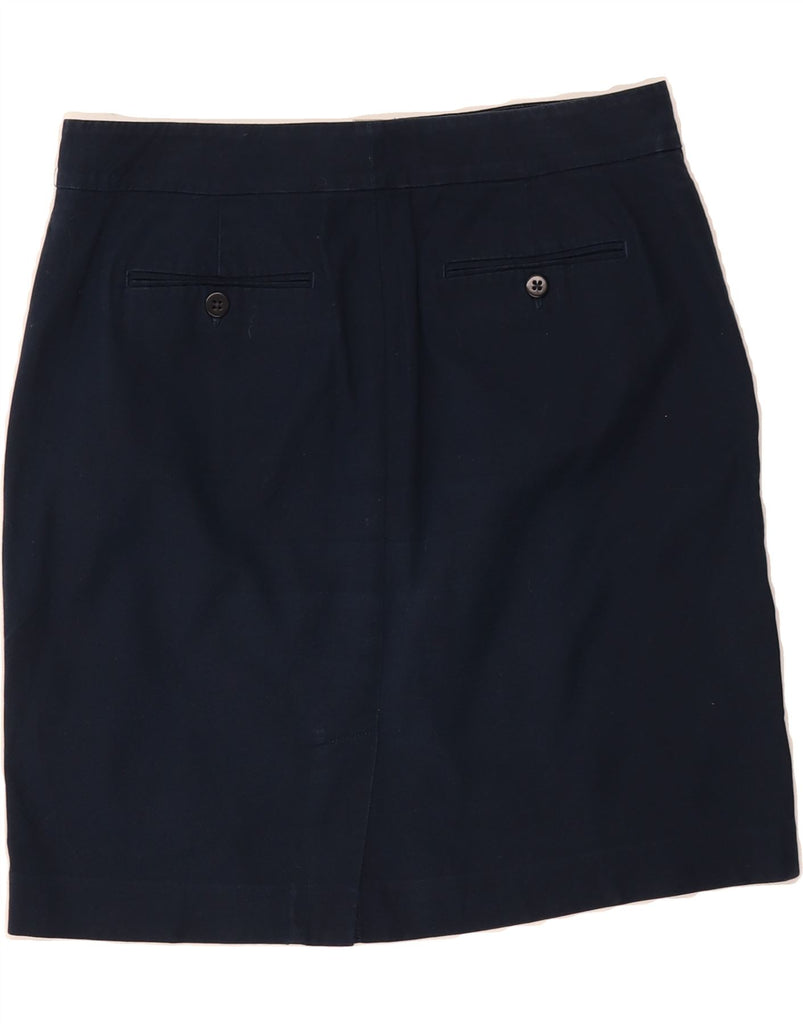RALPH LAUREN Womens Straight Skirt US 4 Small W27 Navy Blue Cotton Vintage Ralph Lauren and Second-Hand Ralph Lauren from Messina Hembry 