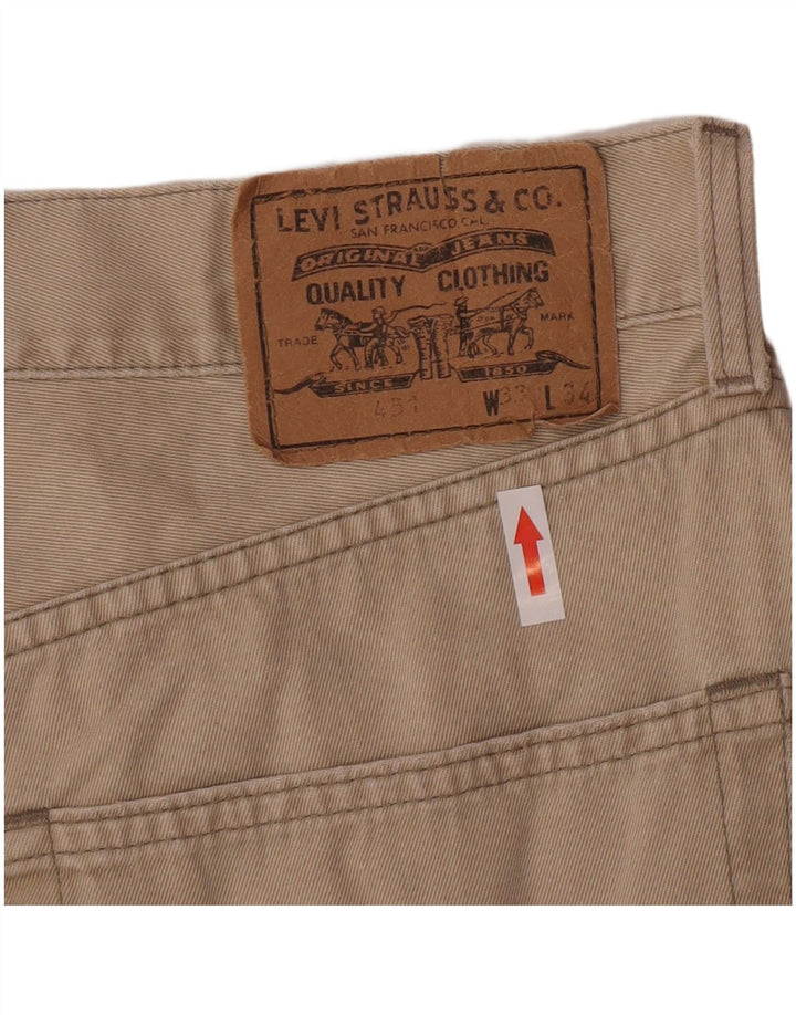 Levi's Uomo 451 Pantaloni Casual Dritti W33 L31 Beige