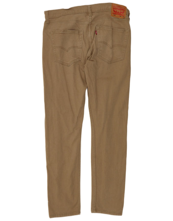 Levi's Uomo 512 Pantaloni casual affusolati slim W36 L34 Cotone beige