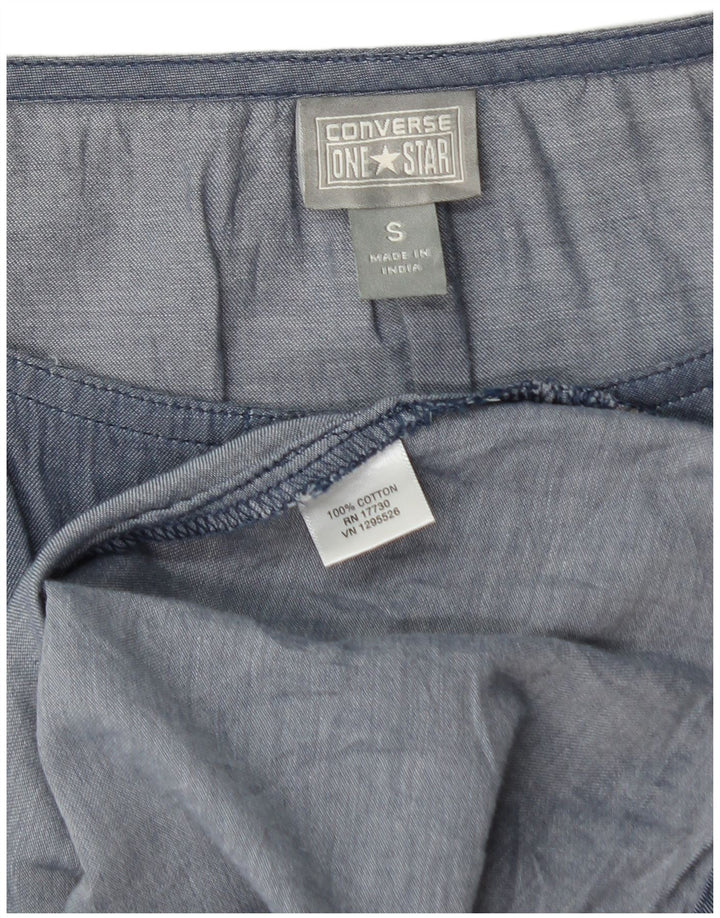 CONVERSE Abito da donna senza maniche a trapezio UK 10 piccolo cotone blu