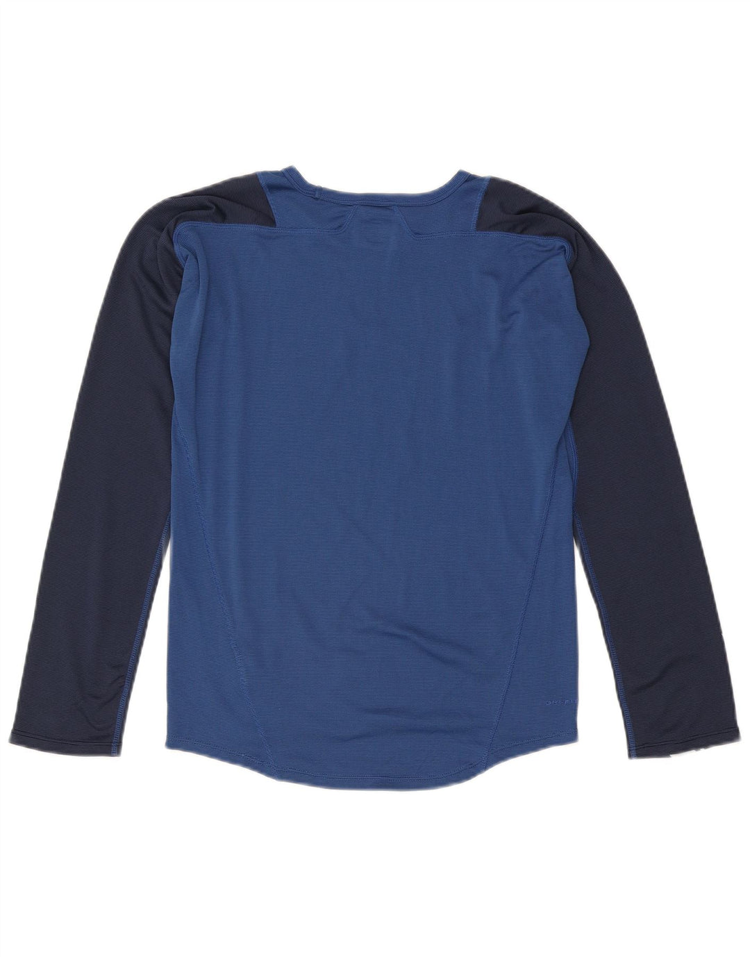 Nike Mens Top Long Sleeve UK 36/38 Small Blue Colourblock Polyester