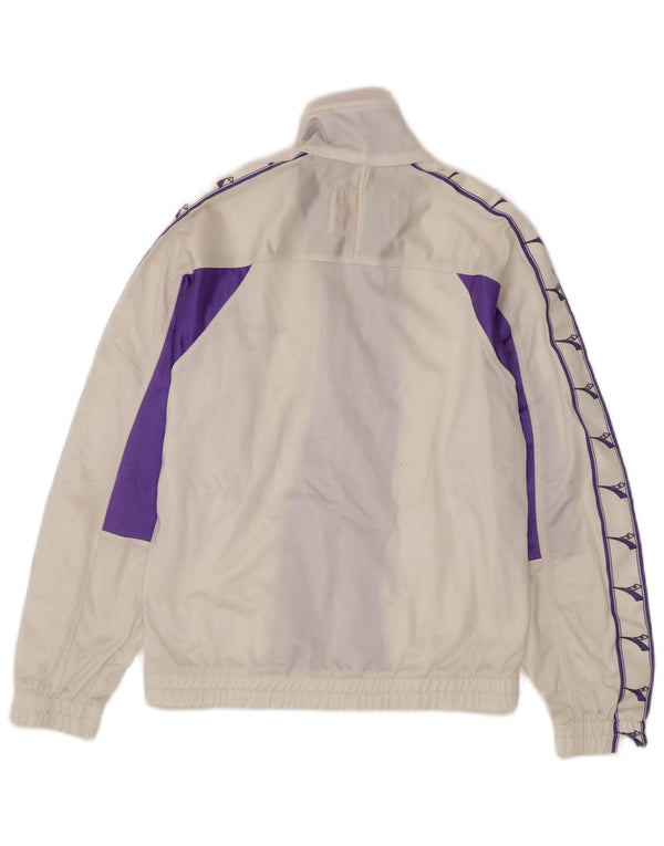 Giacca da tuta grafica da donna Diadora UK 10 Small White Colourblock