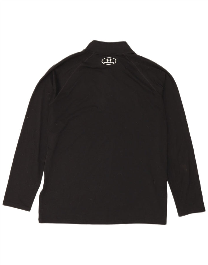 Maglietta Under Armour da uomo Heat Gear con zip e collo pullover, media, nera