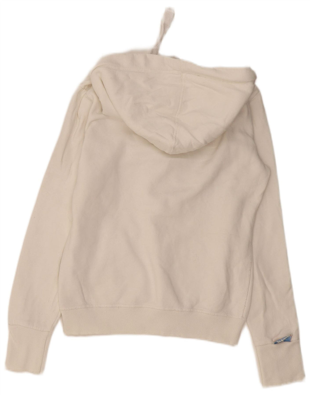 Maglione con cappuccio grafico da donna SUPERDRY UK 10 piccolo cotone bianco