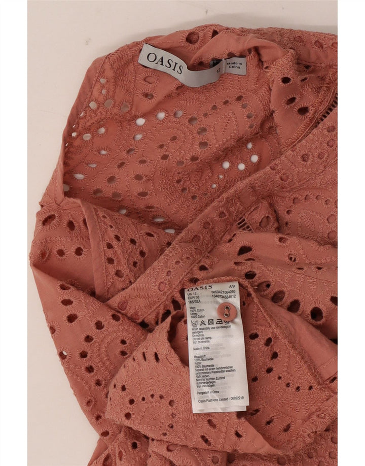 Camicetta da donna Oasis Top UK 12 Cotone Paisley rosa medio