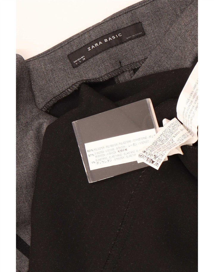 Abito tubino senza maniche da donna Zara UK 14 grande poliestere grigio