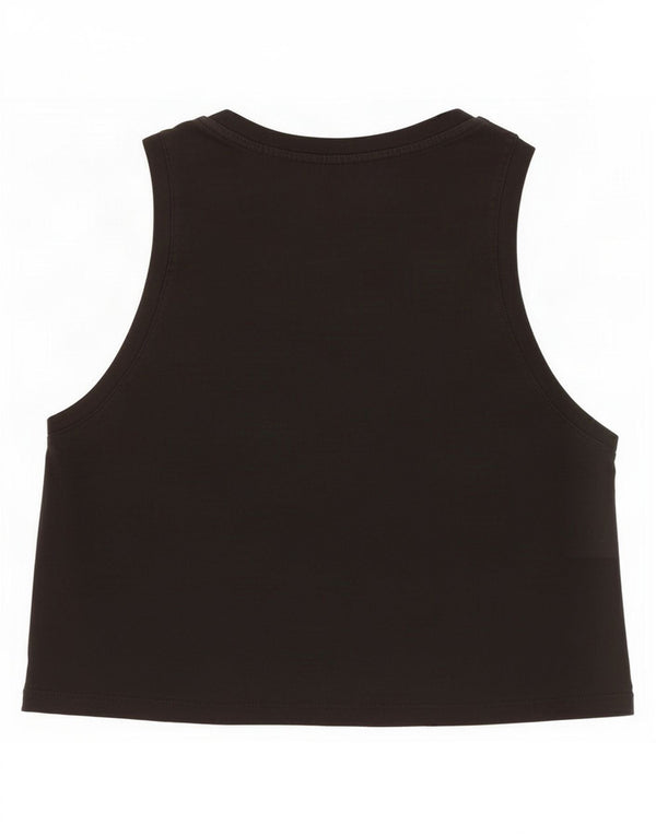 Gilet grafico corto da donna Levi's UK 12 cotone nero medio