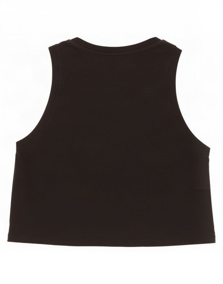 Gilet grafico corto da donna Levi's UK 12 cotone nero medio