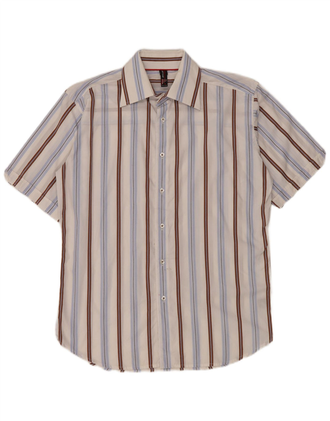 PIERRE CARDIN Camicia a maniche corte da uomo a righe medie multicolore