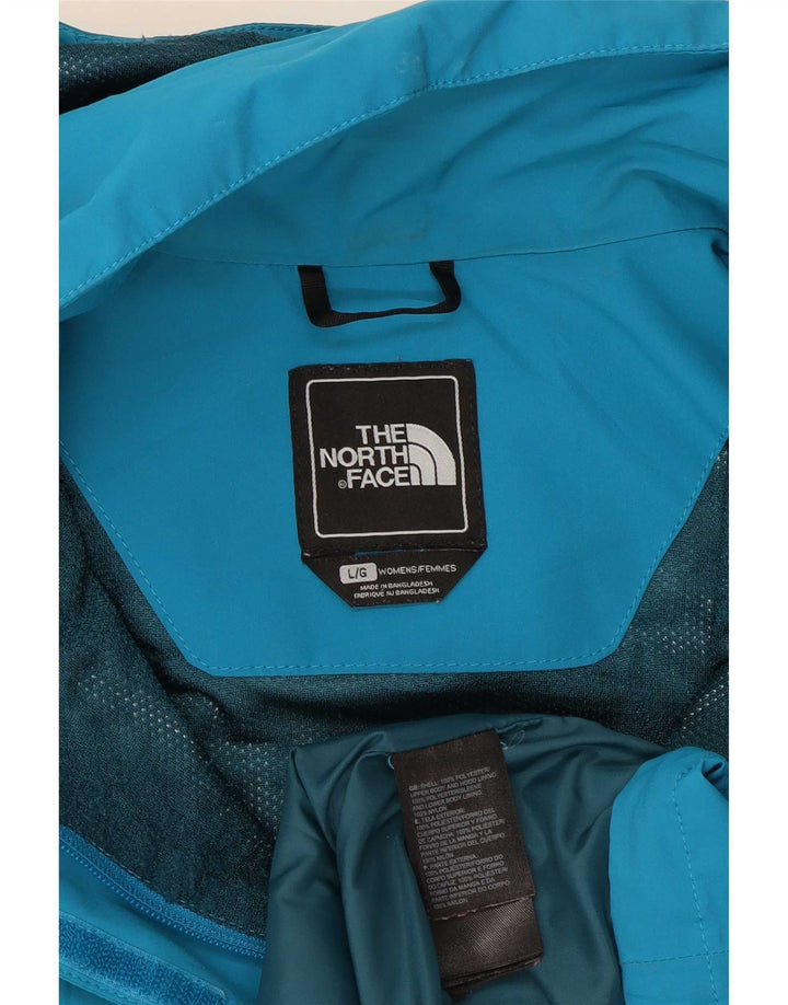 Giacca antipioggia con cappuccio da donna The North Face UK 16 Large Blu Poliestere