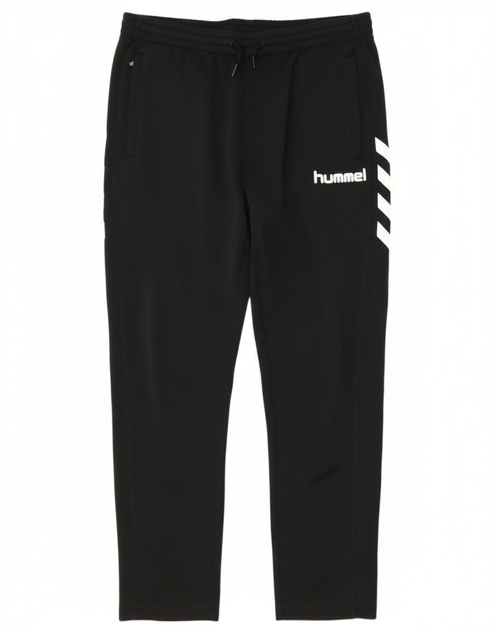 Pantaloni da tuta da uomo Hummel grandi in poliestere nero